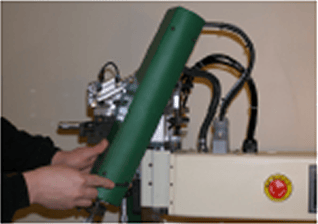 T300 Heißluftschweißgerät: Schutzabdeckung lösen und entfernen