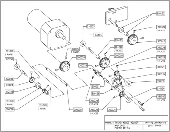 Triad-Part-Main Chassis Primärantriebe